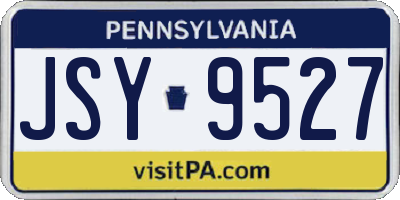 PA license plate JSY9527
