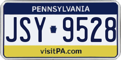 PA license plate JSY9528
