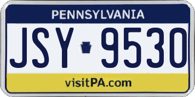 PA license plate JSY9530