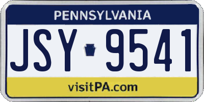 PA license plate JSY9541