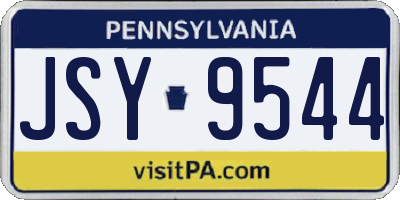PA license plate JSY9544