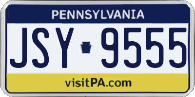PA license plate JSY9555