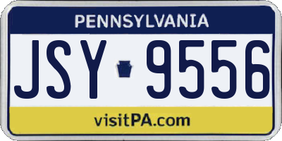 PA license plate JSY9556