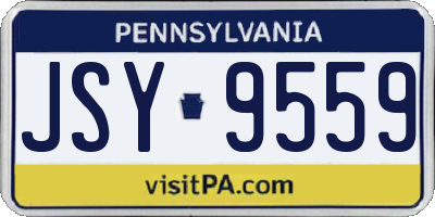 PA license plate JSY9559