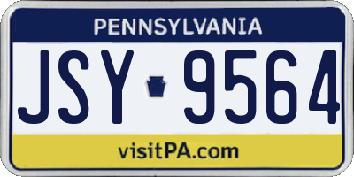PA license plate JSY9564