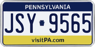 PA license plate JSY9565