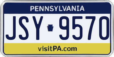PA license plate JSY9570