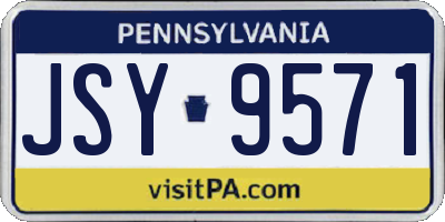 PA license plate JSY9571