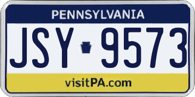 PA license plate JSY9573