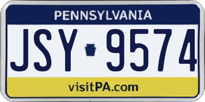 PA license plate JSY9574
