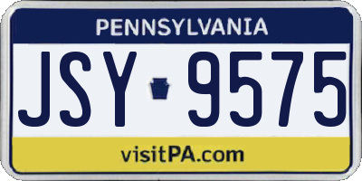 PA license plate JSY9575