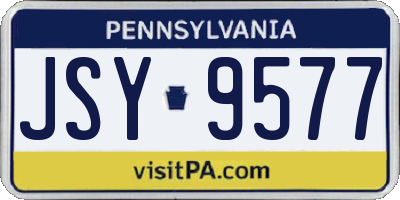PA license plate JSY9577