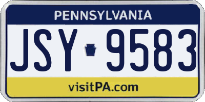 PA license plate JSY9583