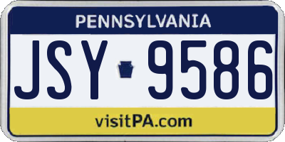 PA license plate JSY9586