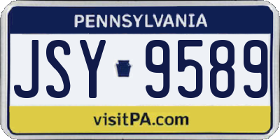 PA license plate JSY9589