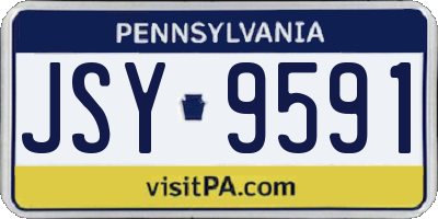 PA license plate JSY9591