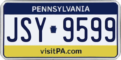 PA license plate JSY9599