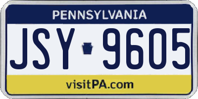 PA license plate JSY9605