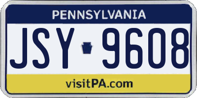 PA license plate JSY9608