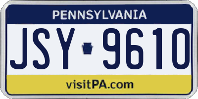 PA license plate JSY9610