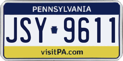 PA license plate JSY9611