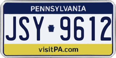 PA license plate JSY9612