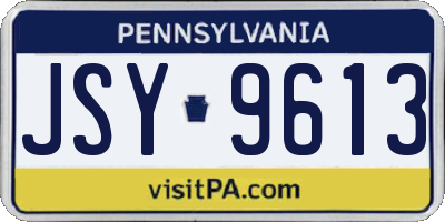 PA license plate JSY9613