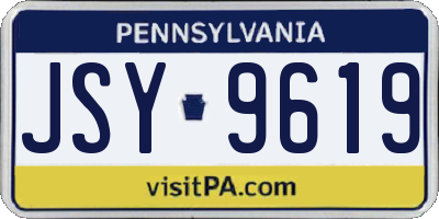 PA license plate JSY9619