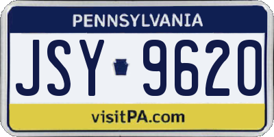 PA license plate JSY9620
