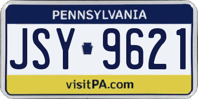 PA license plate JSY9621