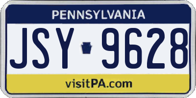 PA license plate JSY9628