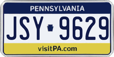 PA license plate JSY9629