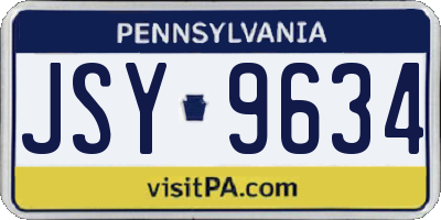 PA license plate JSY9634