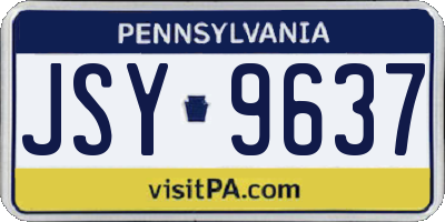 PA license plate JSY9637