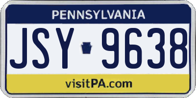 PA license plate JSY9638