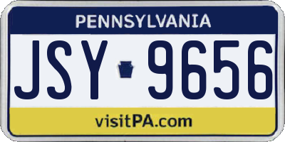 PA license plate JSY9656