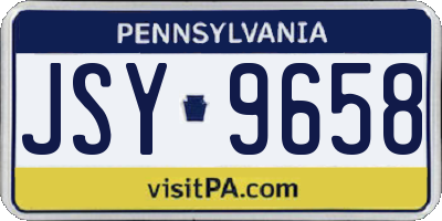 PA license plate JSY9658