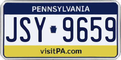 PA license plate JSY9659