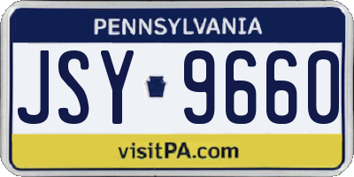 PA license plate JSY9660
