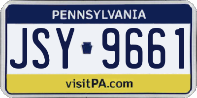 PA license plate JSY9661