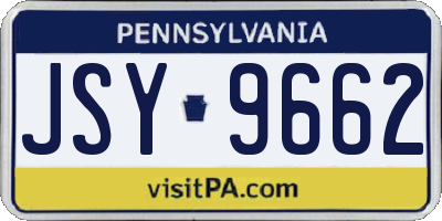 PA license plate JSY9662
