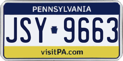 PA license plate JSY9663