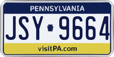 PA license plate JSY9664