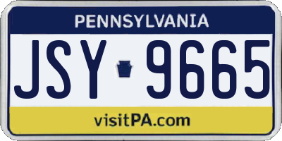 PA license plate JSY9665