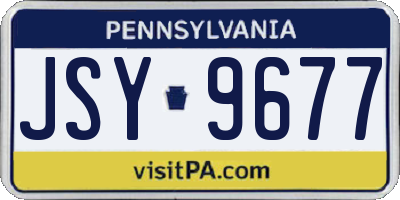 PA license plate JSY9677