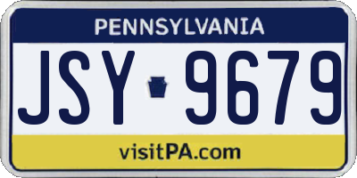 PA license plate JSY9679