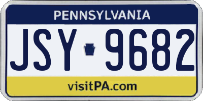 PA license plate JSY9682