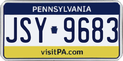 PA license plate JSY9683