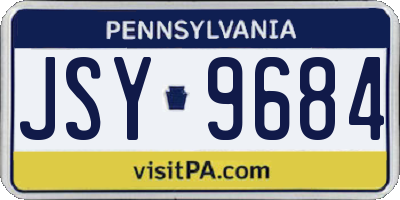 PA license plate JSY9684