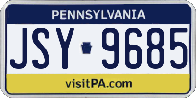 PA license plate JSY9685